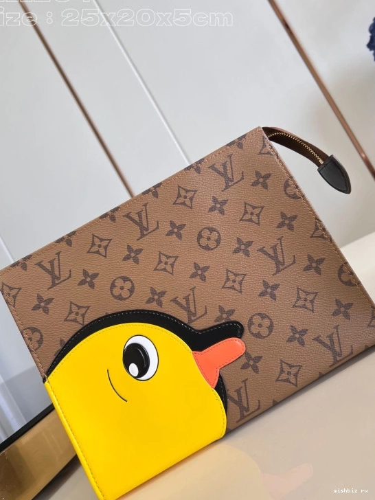 WIS Pouch-25*20*5.5cm LOUIS Toilet VUITTON Trio 0811